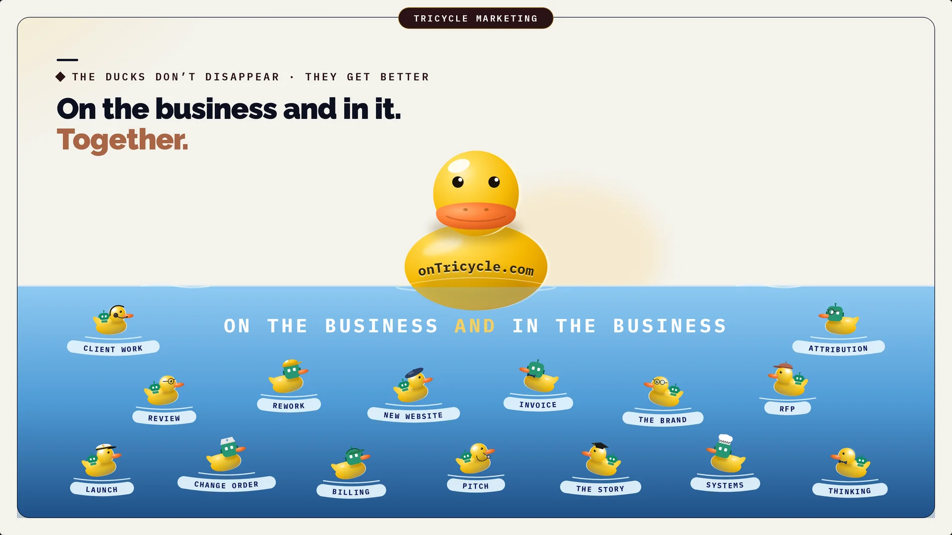 Ducks rise together on a tide of AI capability.